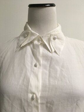 Trelise Cooper white sheer gauze cotton shirt M L
